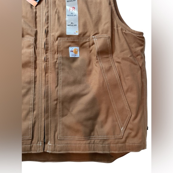 New Carhartt Mens FLAME-RESISTANT QUICK DUCK VEST Flame Resistant - Picture 2 of 5